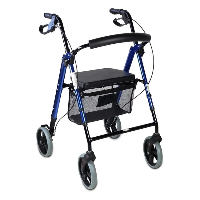 Andador Mobiclinic Hrcules Modelo HRC-101 | Aluminio Ligero | Cesta | Frenos | Plegable