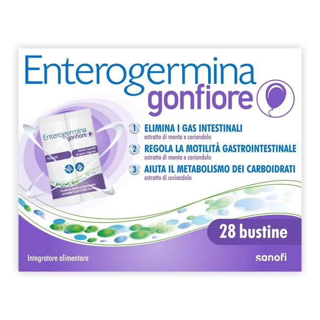 Enterogermina Gonfiore Integratore Probiotico 28 Bustine - Senza Glutine e Latto