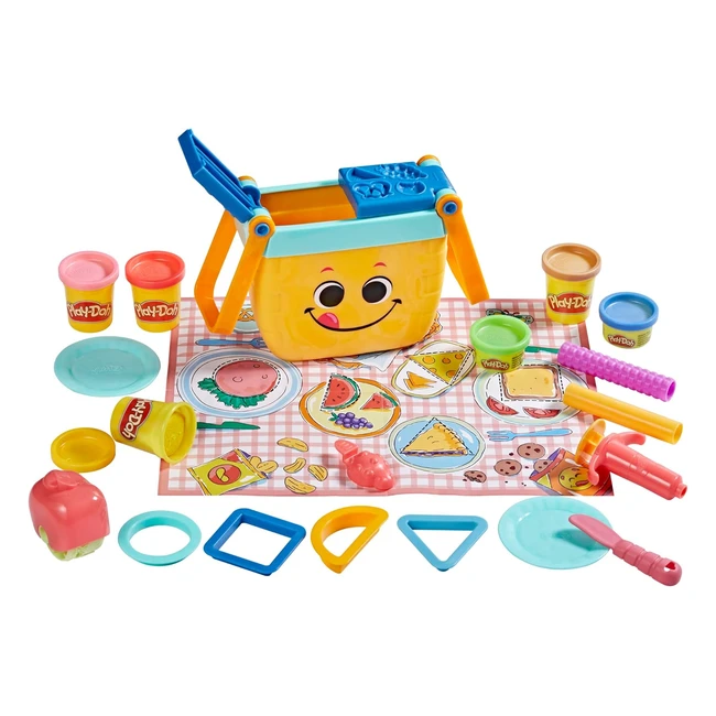 Play-Doh Starters Il Mio Primo Picnic delle Forme Giocattolo - 12 Accessori - 6 