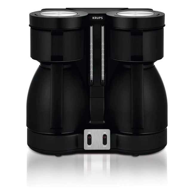 Krups Duothek KT8501 Doppel-Kaffeemaschine Thermoschwarz Einzel Schwarz