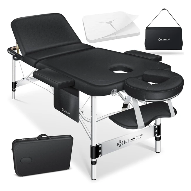 Table de massage pliable Kesser 3 zones ajustable en hauteur lit de massage esth