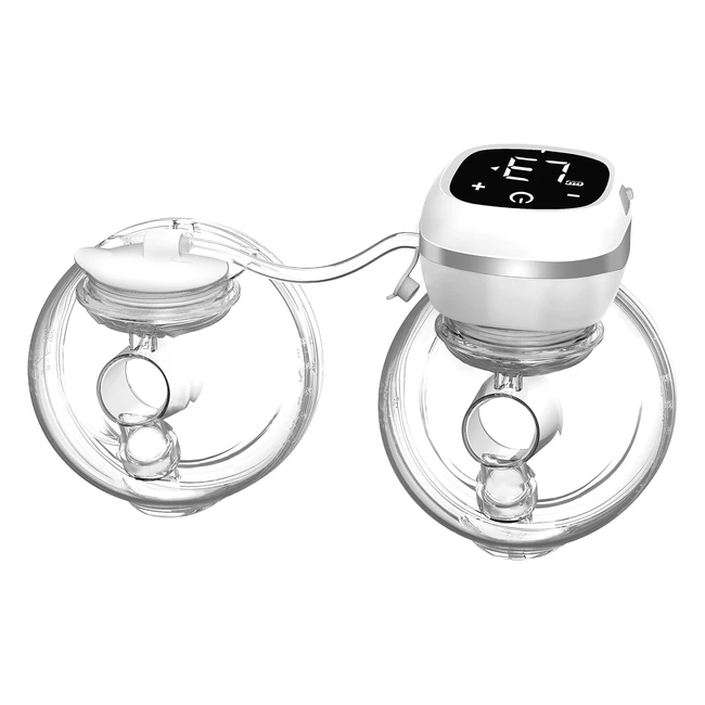 Sacaleches eléctrico manos libres Kissbobo 3 modos y 12 niveles con pantalla LED