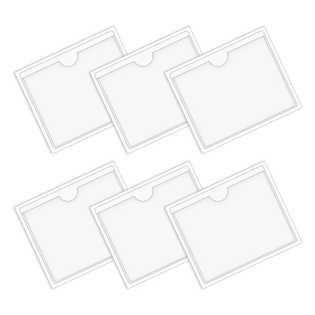 Vicloon Self Adhesive Pocket 6pcs Plastic Card Sleeves 8x10cm Business Card Pockets