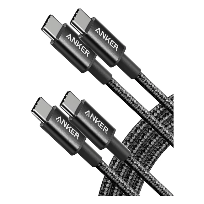 Anker Nylon USB-C auf USB-C Ladekabel 60W - Langlebig  Schnell