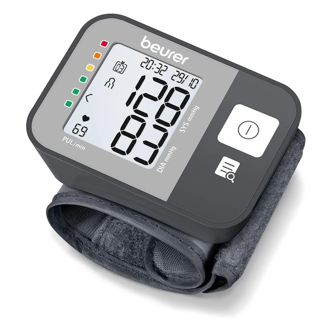 Tensiomètre Beurer BC 27 avec détection arythmie - Mesure automatique tension artérielle et pouls - Risque pour tours de poignet 14-195 cm