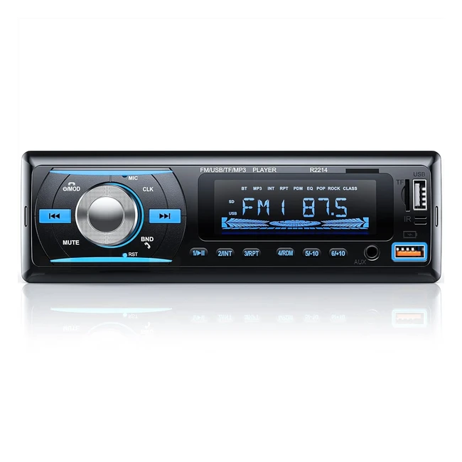 Autoradio Bluetooth 50 Vivavoce RDS FMAM Chismos - 1 DIN Stereo Radio 4x65W - Su