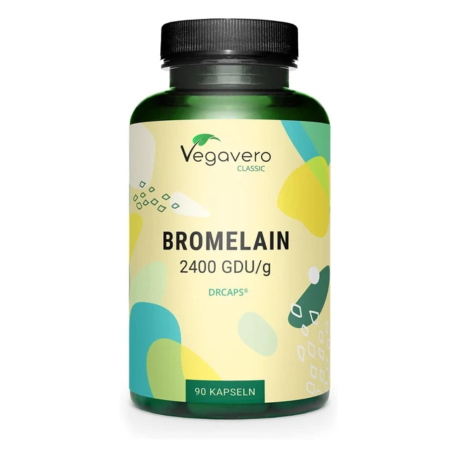 Bromelina Forte Vegavero 4800 FIPGR 650 mg - Enzima Digestivo Ananas - Integrato