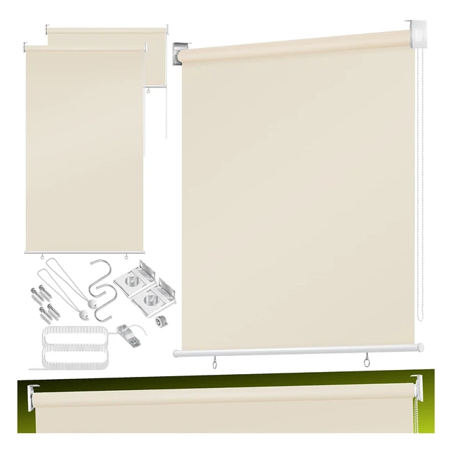 Kesser Vertikale Markise Balkon Markise Sichtschutz Sonnenschutz Seitenblende Beschattung Balkonrollo stabil und wetterfest für Balkon Terrasse Garten