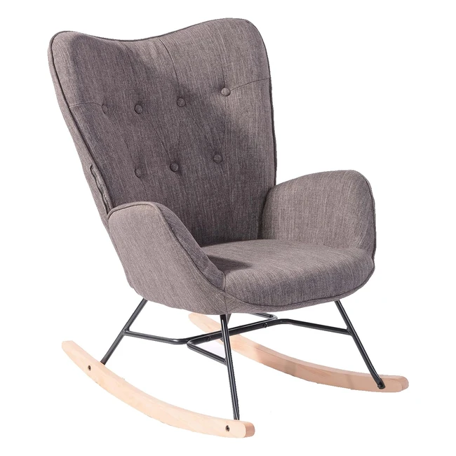 Sedia a Dondolo Moderna Relax - Poltrona Design Elegante - 71x85x97cm