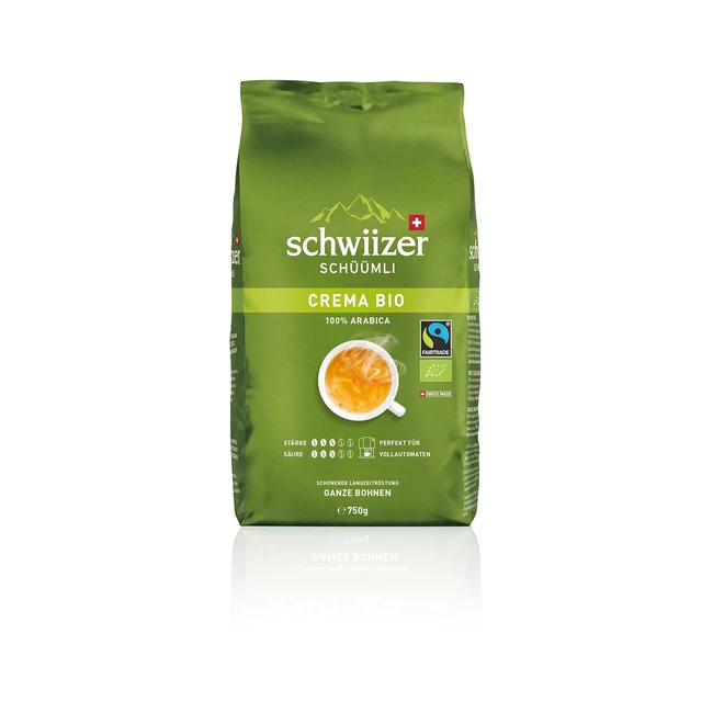 Schwiizer Schmli Crema Bio-Bohnenkaffee 750 g ganze Bohne Intensitt 35 mittler