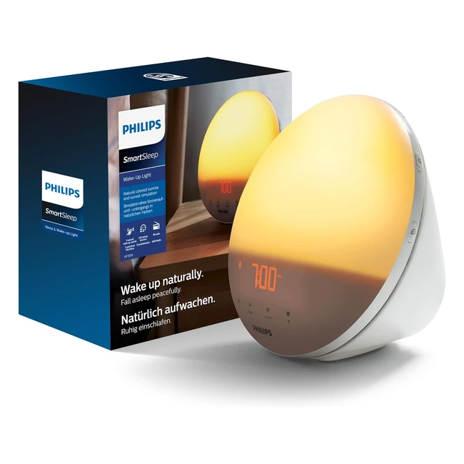 Philips Wake Up Light White 5 Natural Alarm Sounds - Sunrise Simulation