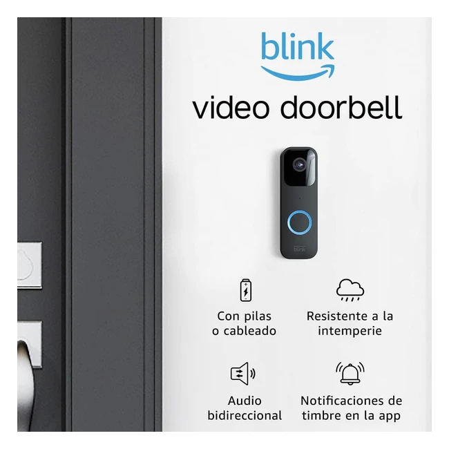 Timbre de video Blink HD 1080p con audio bidireccional deteccin de movimiento