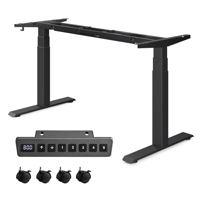 VASAGLE LSD020B01 Hhenverstellbares elektrisches Schreibtischgestell Doppelmot