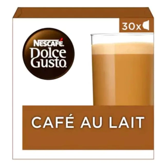 Nescafé Dolce Gusto Café au Lait 90 Capsules - Pack de 3 Boîtes XL x 30