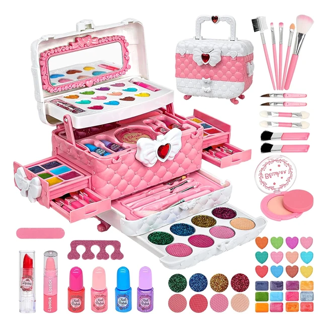 Set Trucchi Bambina 55 Pezzi Anallergici Lavabile - Valigetta Giochi Completa