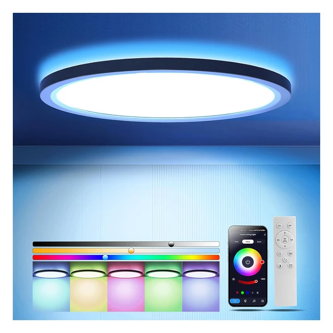 Plafoniera LED Soffitto RGB Dimmerabile 36W - OTREN - Illuminazione Multifunzion