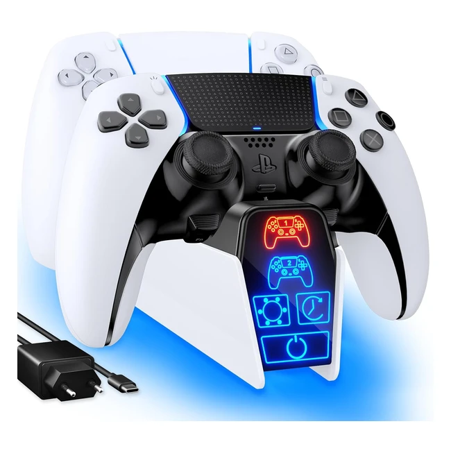 Stazione Ricarica DualSense PS5 Edge - Temporizzata e Multifunzionale