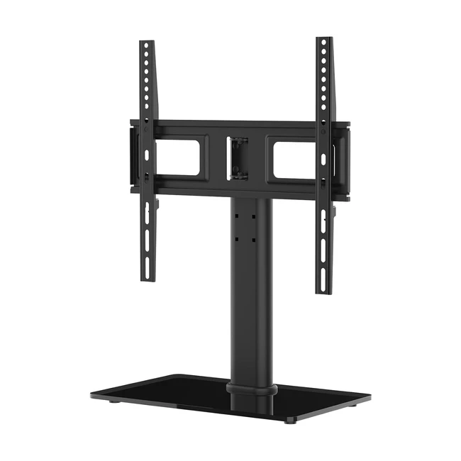 Grifema Universal Table Top Pedestal TV Stand for 26-55 LCD LED TVs - Height Adjustable TV Base Stand with Tempered Glass Base - Holds 45 kg - Max VESA 400x400mm - GB1005