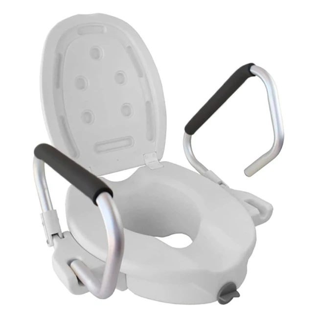 Rialzo WC Mobiclinic per Anziani 17cm Braccioli Pieghevoli - Modello Guadiana