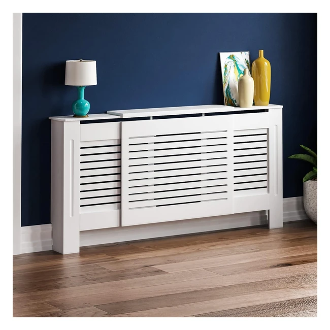 vida designs milton radiator cover adjustable modern slatted grill slats white painted mdf cabinet