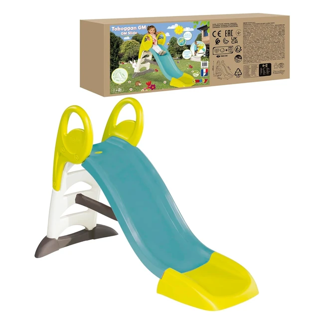 Smoby GM Slide - Kompakte Kinderrutsche mit Wasseranschluss 15m lang - Rutsche m