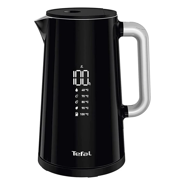Tefal Smartn Light Kettle KO853840 - Digital Temperature Control, Keep Warm, Fast Boil 3KW - Black