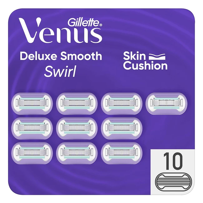 Recambio Maquinilla Mujer Venus Gillette Deluxe Smooth Swirl Pack 10 Depilación Suave y Duradera