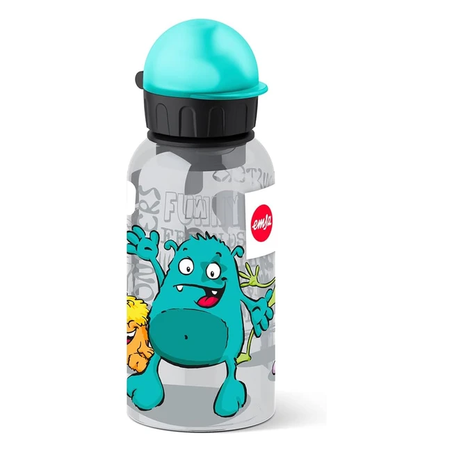 Emsa Kinder Trinkflasche mit Sicherheitsverschluss 400ml - Monster Dekoration