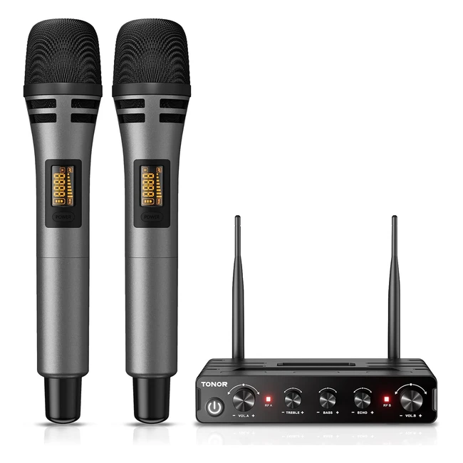 Microfono Senza Fili TONOR UHF TW350 Grigio - Riproduzione Eccezionale - 60m di 