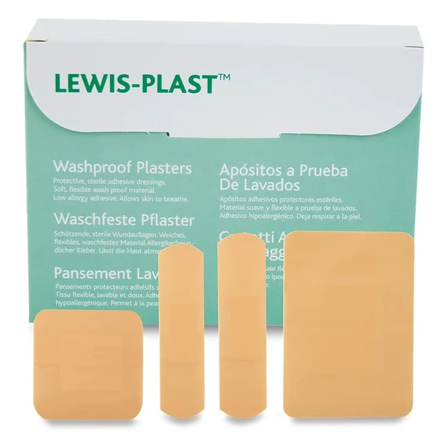 Lewisplast Parches Impermeables Transpirables Premium - Curación Rápida - 100 Parches