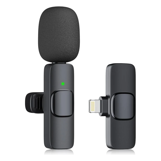Gilye Lavalier Mikrofon für iPhone/Android - Mini Wireless Mikrofon - Plug & Play - Lavalier Mikrofon Wireless für YouTube/Facebook/Livestream - TikTok Vlog - Keine App und Bluetooth erforderlich