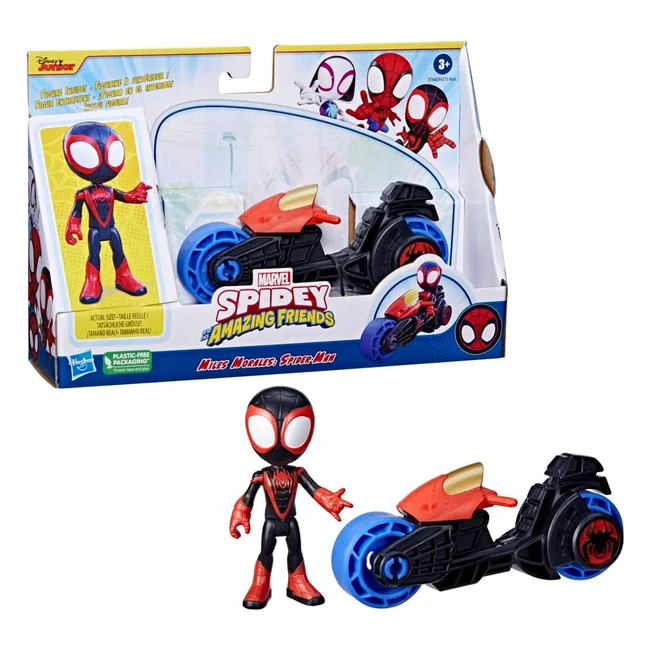 Hasbro Marvel Spidey & Friends Miles Motorcycle - Ultimate Action Toy
