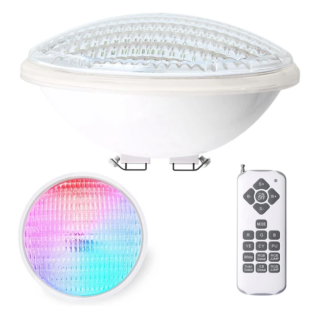 Luces LED Sumergibles Kingwen 40W RGBW Par56 con Control Remoto IP68