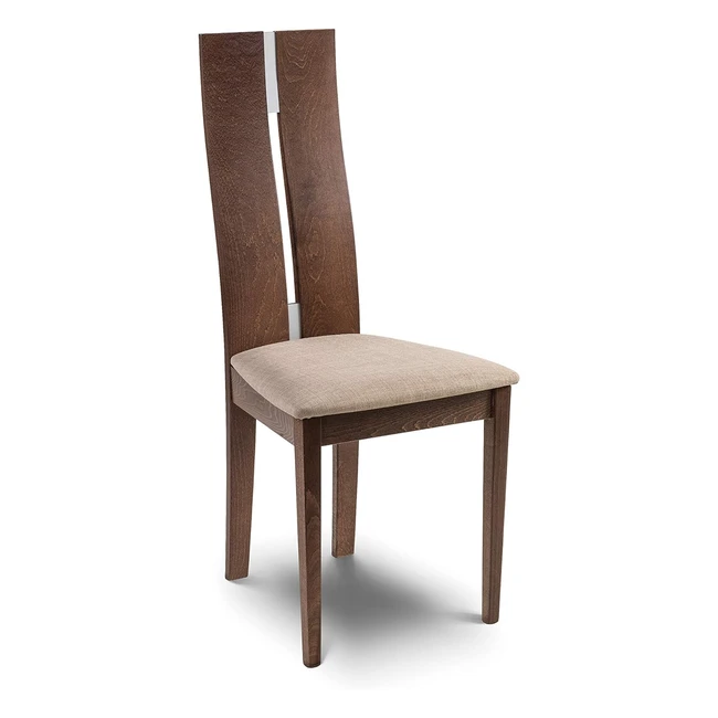 Julian Bowen Cayman Dining Chairs Set of 2 Walnut - Height 105 Width 45 Depth 52cm