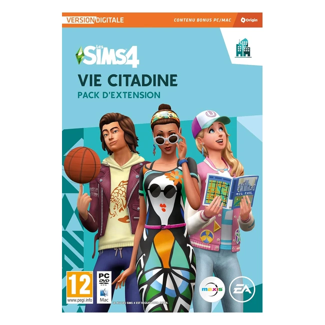 Les Sims 4 Vie Citadine - Pack d'extension PC - DLC - Code Origin - Français - Ville animée - Nouveaux voisins - Nouvelles carrières