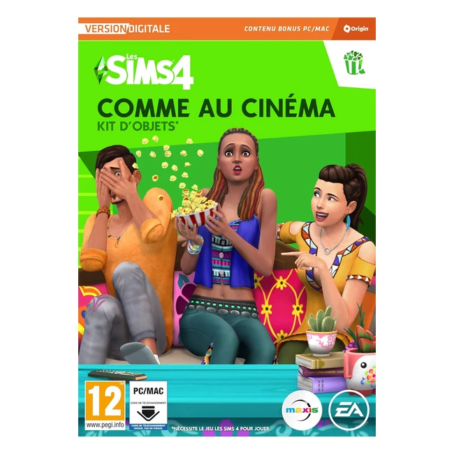 Les Sims 4 Kit dobjets Cinma PC - Code Origin