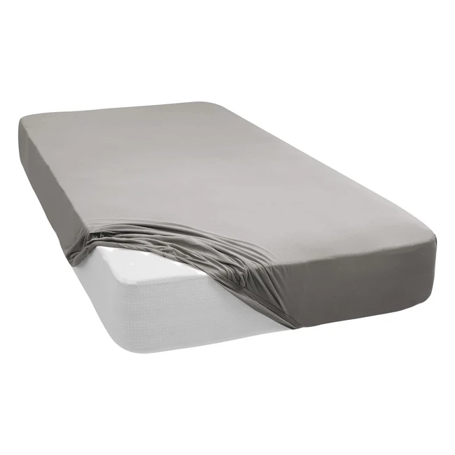Mixibaby Spannbettlaken Jersey Spannbetttuch 100% Baumwolle Gre 200 x 220 cm - Grau