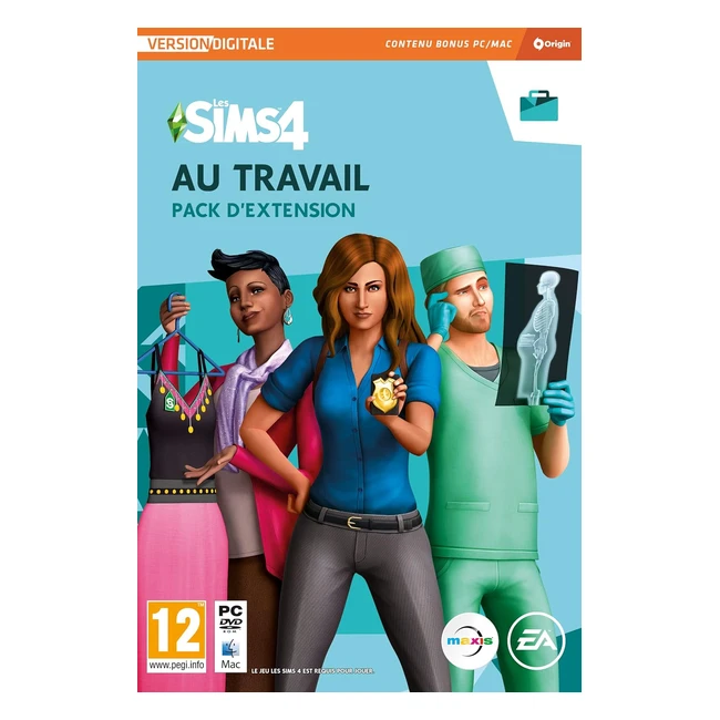 Les Sims 4 Au Travail - Pack dextension PC - DLC - Code Origin - Francais