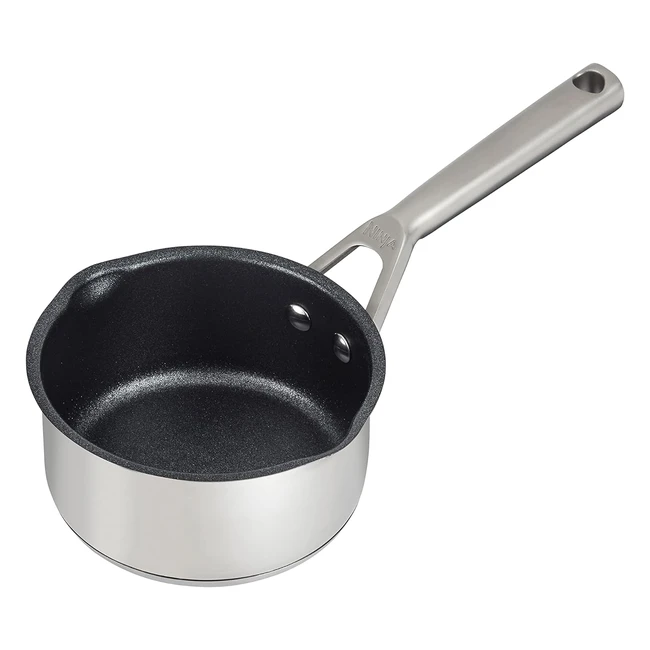 Ninja ZeroStick Stainless Steel Cookware 16cm Milk Pan C61216UK - Induction Comp