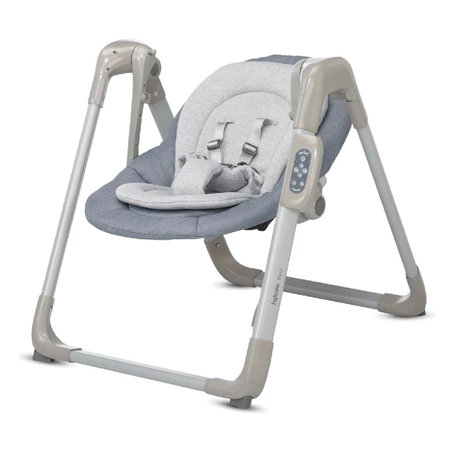 Hamaca para Bebés Inglesina Wave Unisex Sugar - Balancín Regulable, 12 Melodías, Estimula Desarrollo Cognitivo