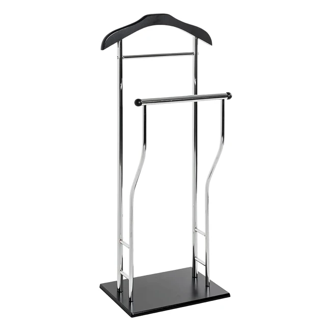 Servomuto Haku MDF Cromonero L 45 x P 30 x A 110 cm - Appendiabiti e Base in Acciaio Cromato