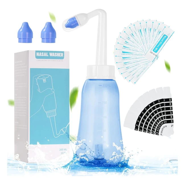 Neti Pot Lavaggio Nasale 300ml - URAQT - Ref 20 - Design Ergonomico