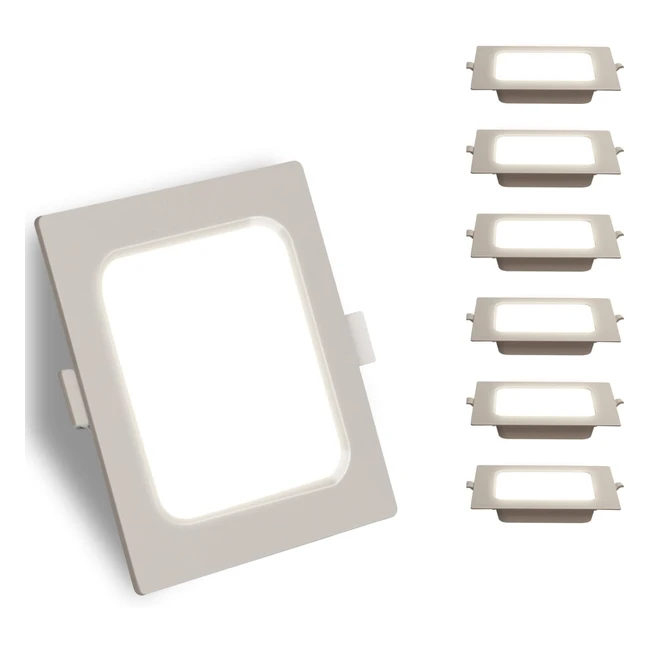 Spot LED encastrable Aigostar 6W 95100mm pack de 6
