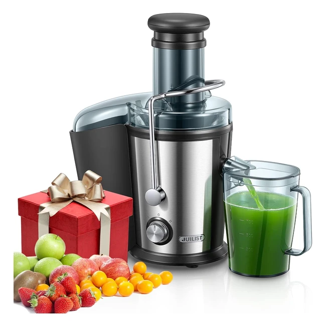 Centrifuga Frutta e Verdura Juilist 800W Estrattore Succo Acciaio Inox 2 Velocit