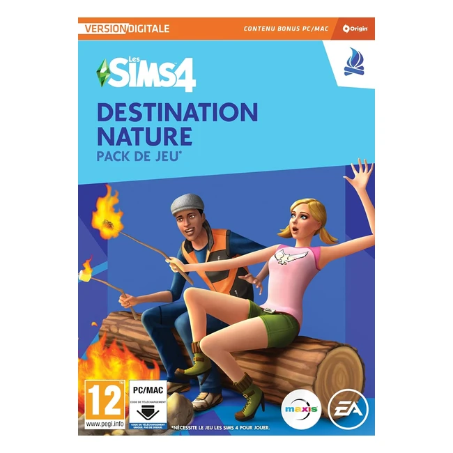 Les Sims 4 Destination Nature GP1 Pack de jeu PC - Windlc Jeu Vidéo Téléchargement PC Code Origin - Français