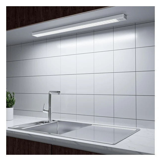 Ouila Lampe de Placard 43cm 84 LEDs 5000K Détecteur de Mouvement 2500mAh Rechargeable USB