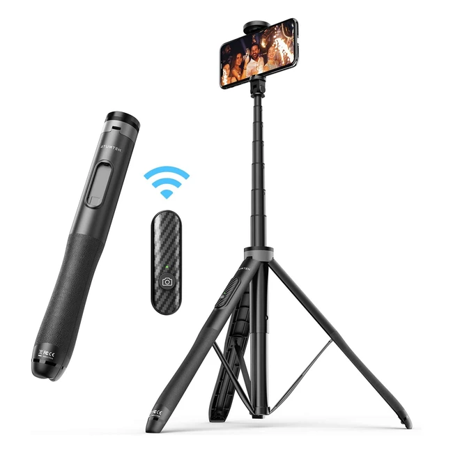 Perche Selfie Atumtek 130cm Trpied Aluminium Anti-drapant Smartphone TikTok 