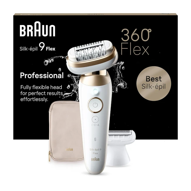 Braun Silk-épil 9 Flex Epilierer Damen 9071 - Langanhaltende Haarentfernung - Rasieraufsatz - Massageaufsatz - 3D-Technologie