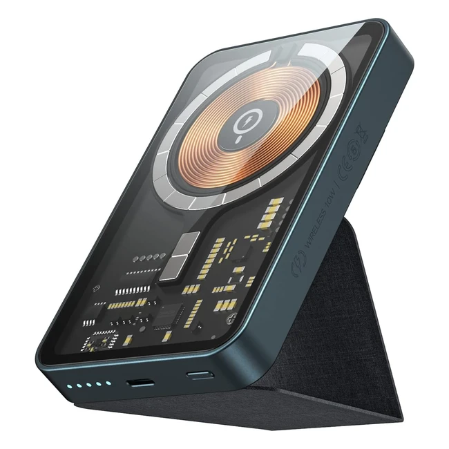 Momax Magnetic Power Bank 5000mAh MFi Certified Fast Charging Stand Portable Cha