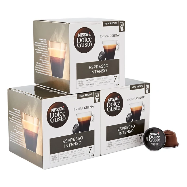Nescaf Dolce Gusto Espresso Intenso 90 Capsules - Pack de 3 botes XL x 30